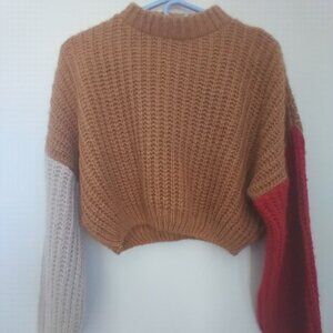 Stradivarius Crop Knit Top Made in Spain
